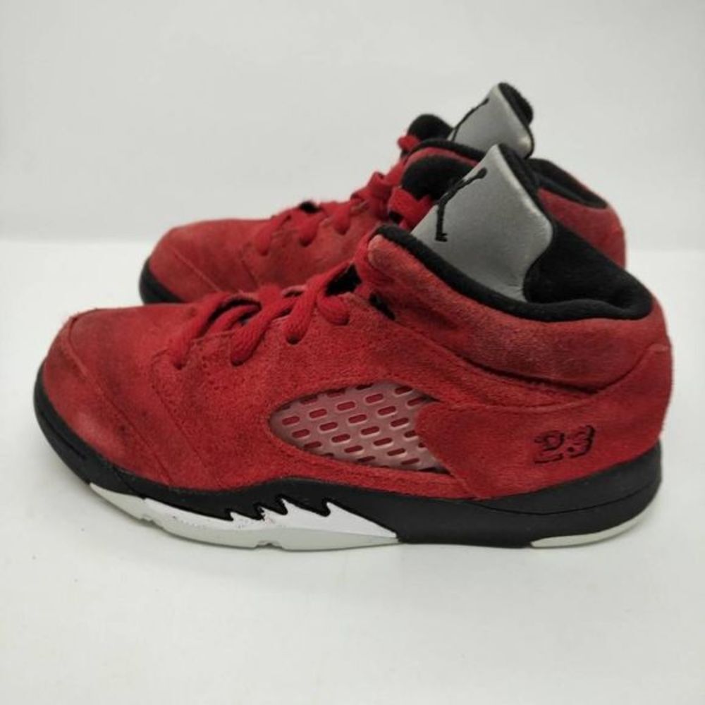 Jordan 5 Retro Raging Bull Infant Sneakers Size 10c Red Shoes Kids Air Jordan